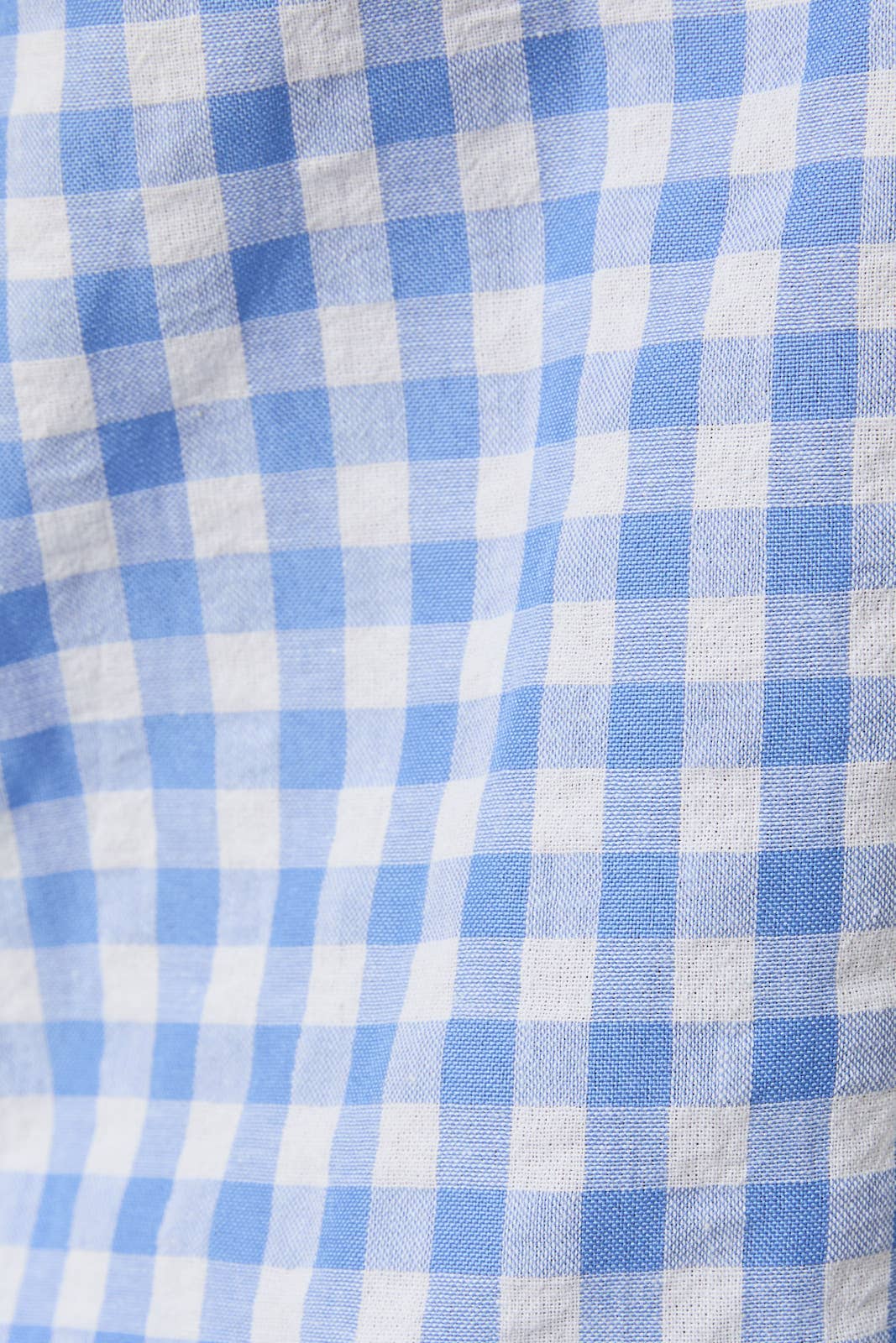 RUFFLE DETAIL SHORTS: BLUE-WHITE GINGHAM