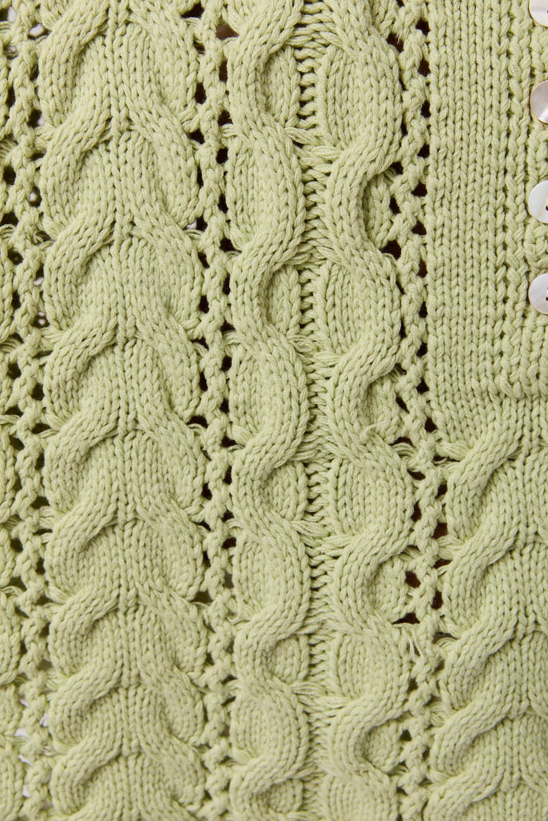 A New Arrival                 CABLE KNIT SWEATER TOP: LT GREEN