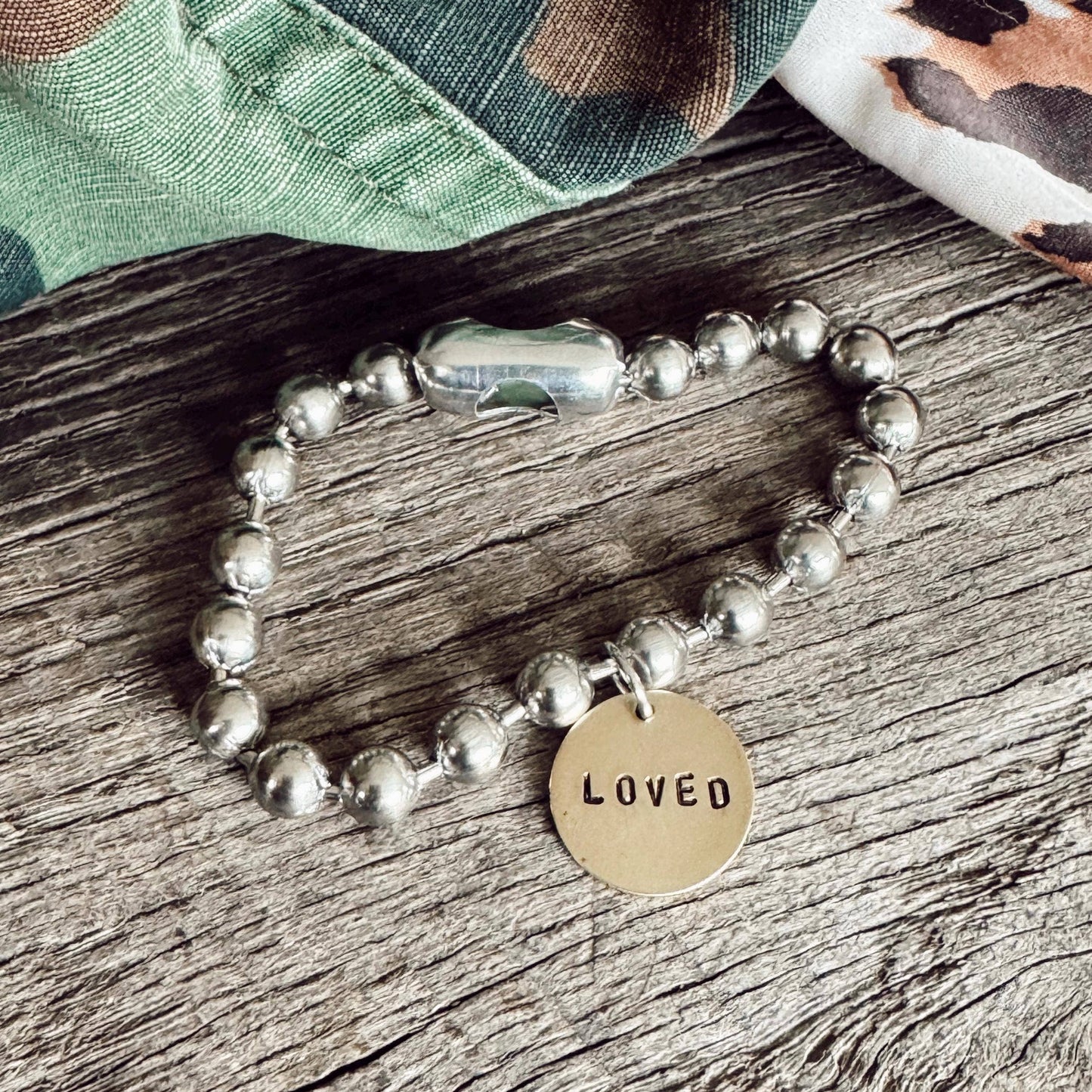 Stainless Steel & Brass Coin Tag Bracelets: 8 / Love You More