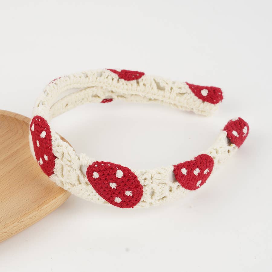 Boho Floral Daisy Cherry Cute ladybug Crochet lace headband