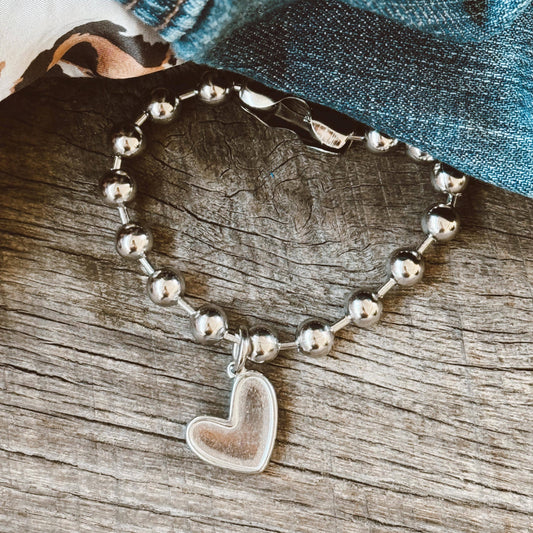 Heart Charm Bracelet: 7.5