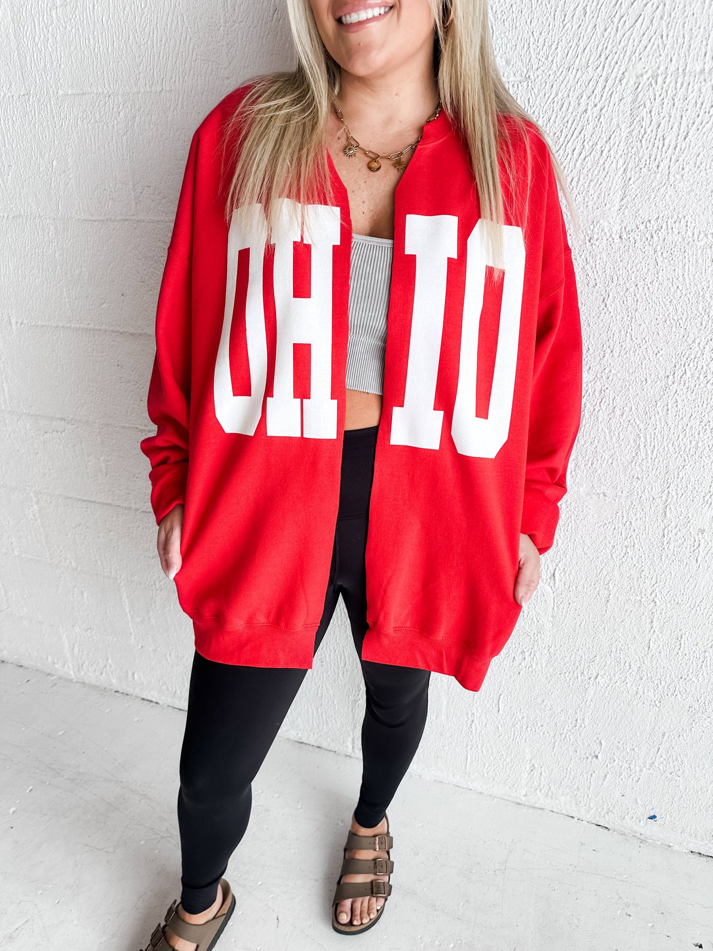 RED OHIO cardigan: