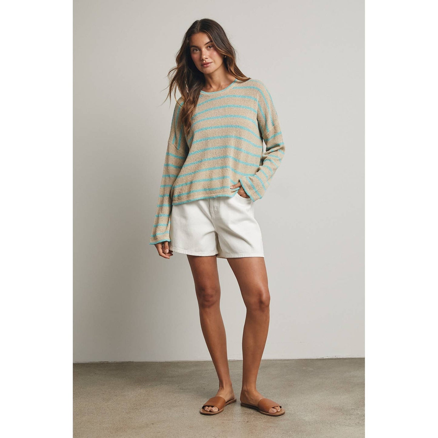 A New Arrival: CLASSIC COTTON DENIM SHORTS / WHITE