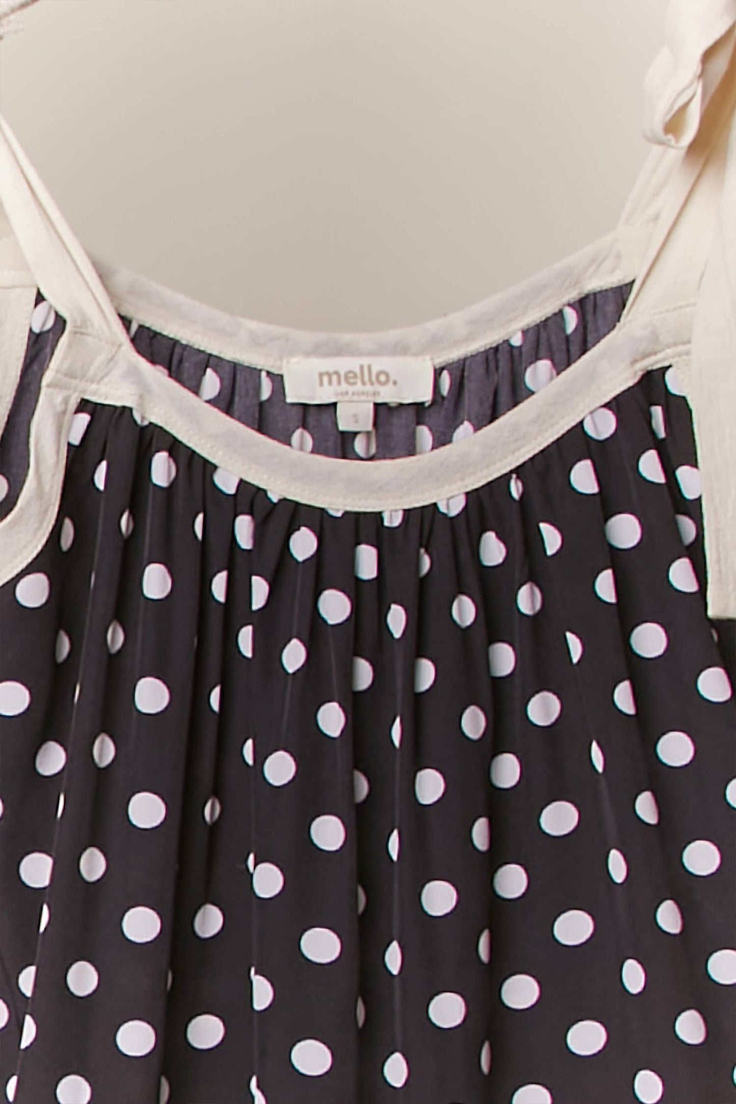 A New Arrival Polka Dot  Layered Tunic: Black