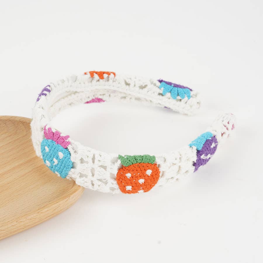 Boho Floral Daisy Cherry Cute ladybug Crochet lace headband