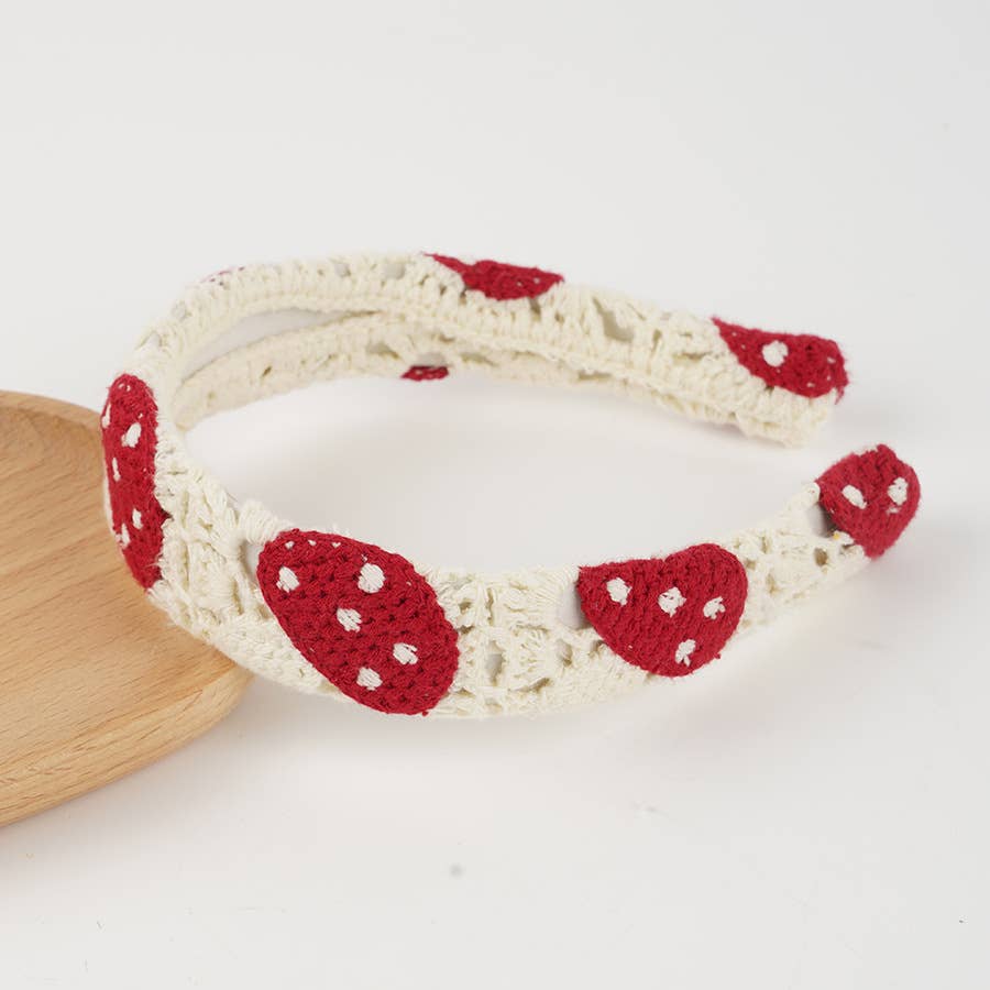 Boho Floral Daisy Cherry Cute ladybug Crochet lace headband