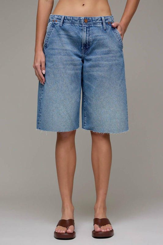 A New Arrival              Medium Wash Clean Classic 13 1/2" Inseam Barrel Shorts