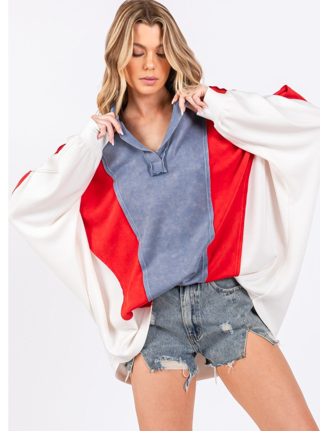 Americana Color Block Pullover