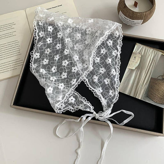 Vintage Floral Lace Bandana