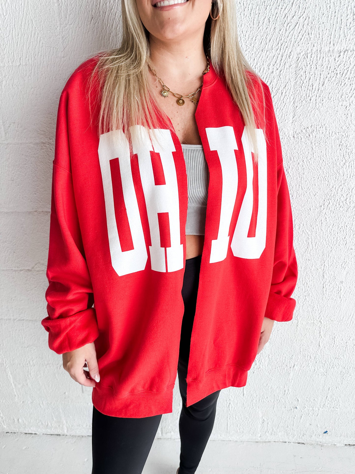 RED OHIO cardigan: