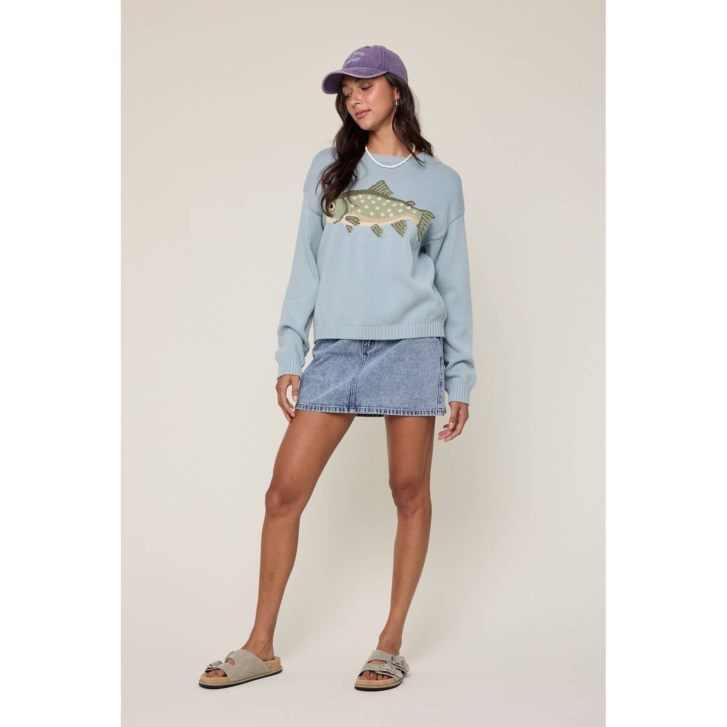 A New Arrival 'FISH' SWEATER                     D.SAGE