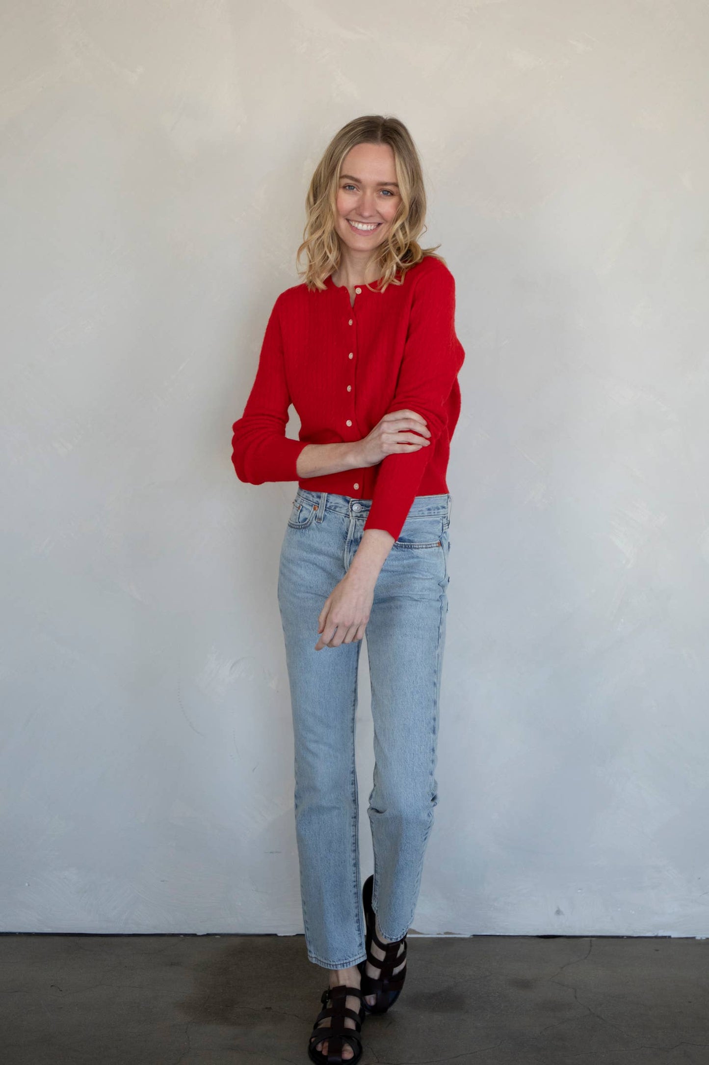 Lila Cardigan: Red