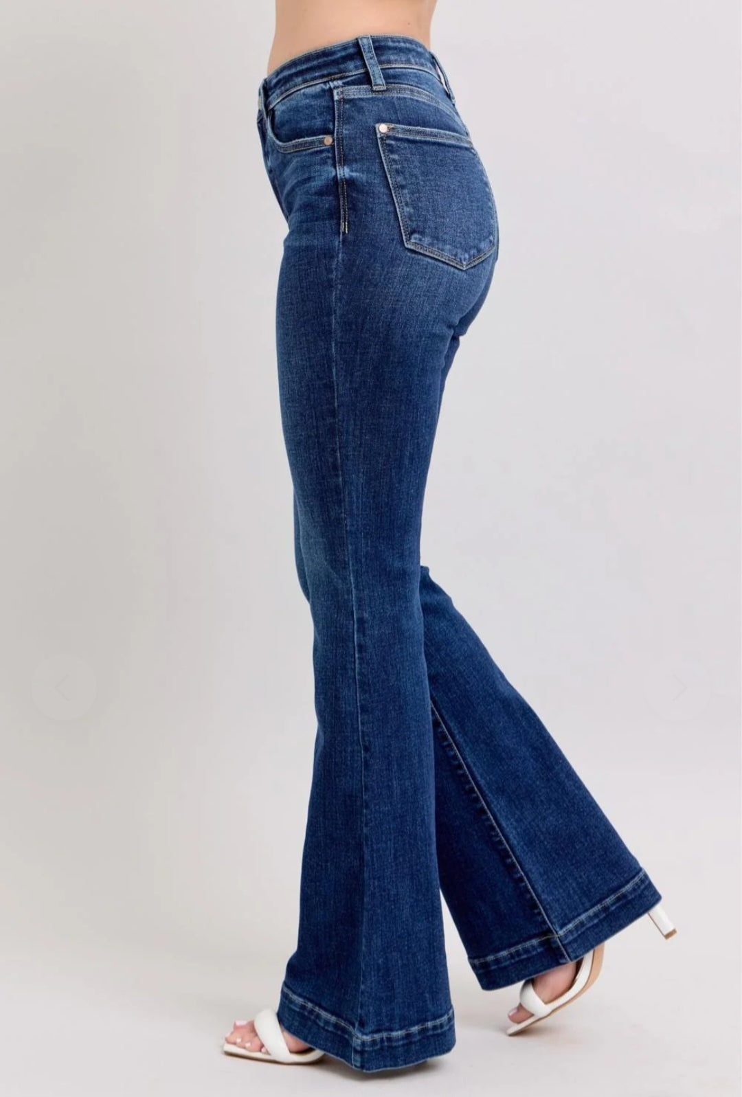 Petite Judy Blue High Waist Trouser Flare Denim
Jeans