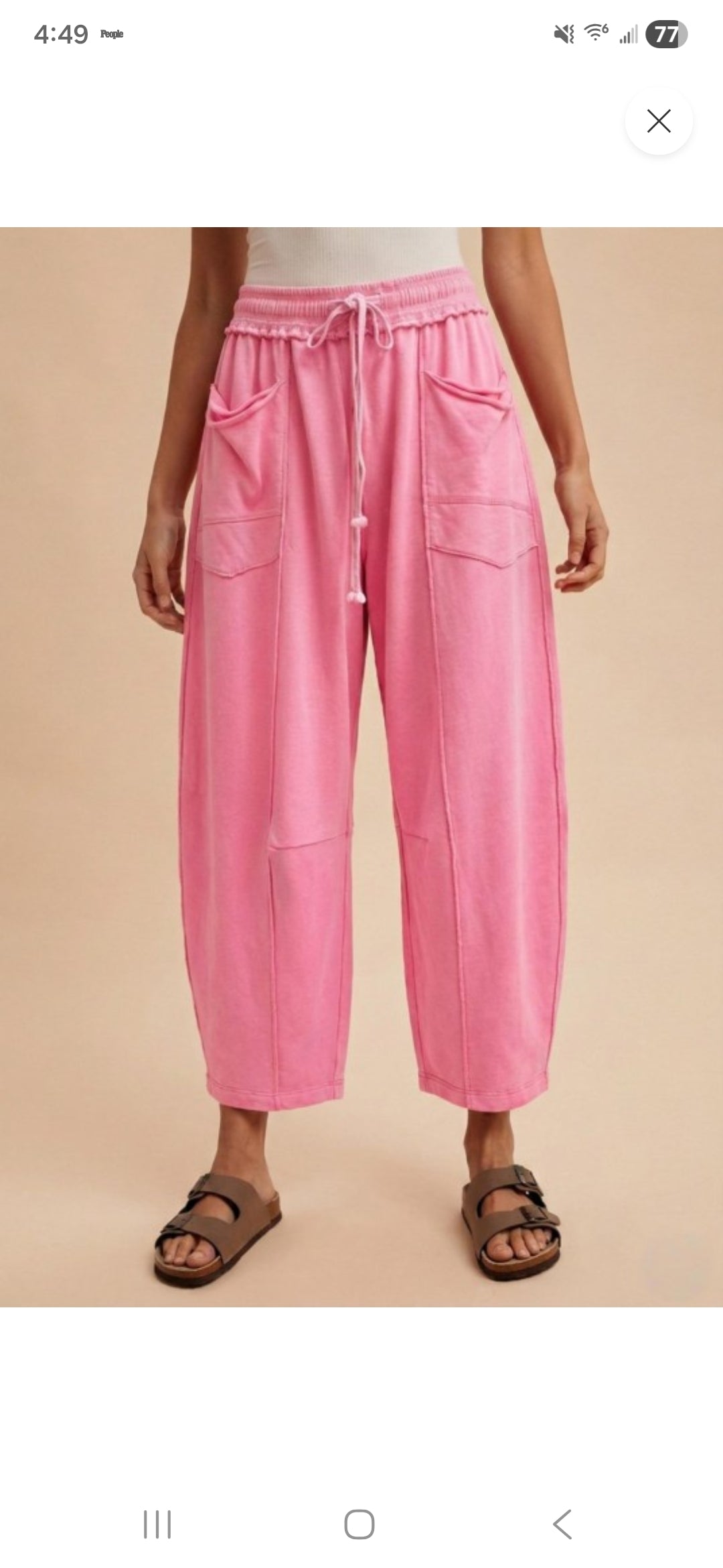 Mineral Wash Barrel Utility Knit Pants