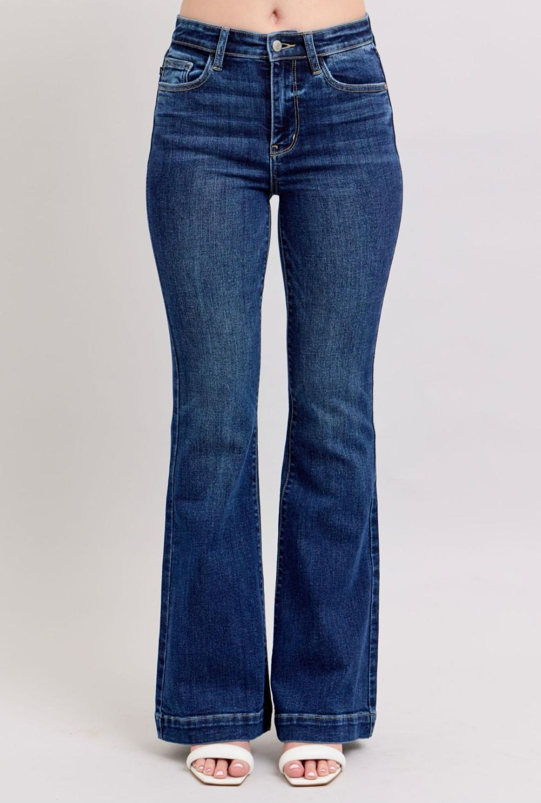 Petite Judy Blue High Waist Trouser Flare Denim
Jeans